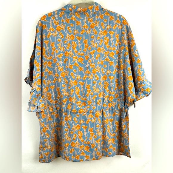 bishop + young Short Dolman sleeves with ruffles trim adjustable tie wai… - Picture 2 of 10